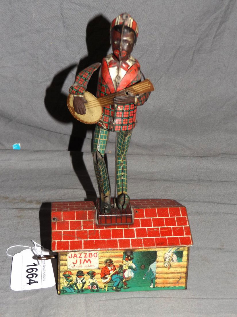 Tin Litho Unique Art Jazzbo Jim Windup (1 of 3)