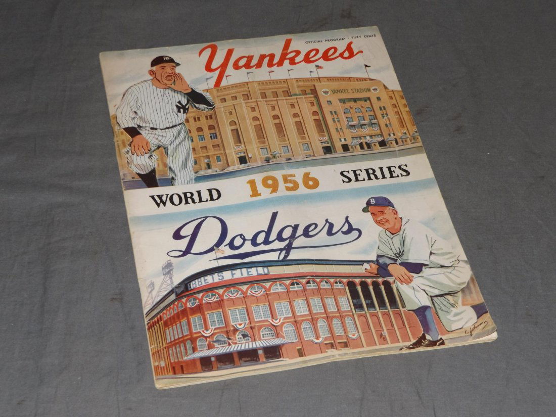 1956 World Series Program, Yankees vs Dodgers (1 of 4)