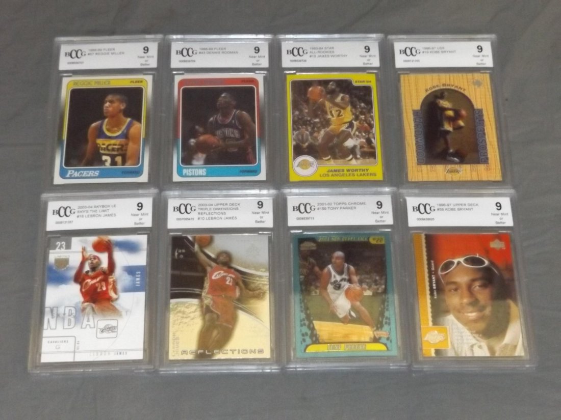 Lot of 8 Basketball Rookie Cards, BGS BCCG 9 (1 of 3)