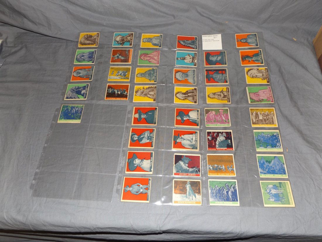 R-75 Cowboys and Indians Set.: 40 Cards in High Grade includes Buffalo Bill, Jesse James, Hoot Gibson etc.