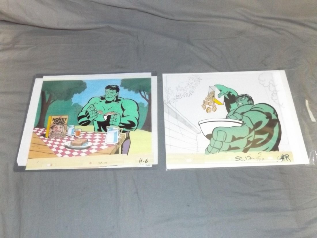 (2) HULK Animation Cels - Honeycomb Cereal (1 of 3)