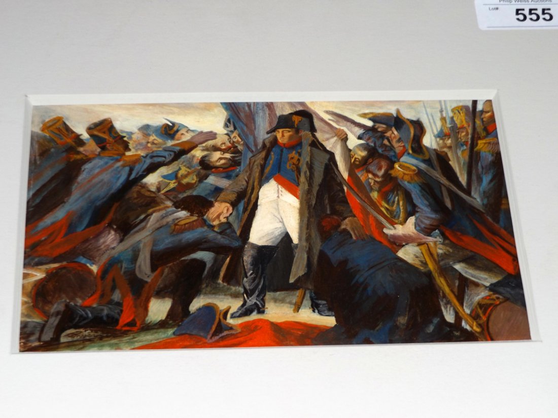 Gustav Rehberger (1910 - 1995) Acrylic on Board.: Magazine illustration. "Napoleon". 10" x 12 1/2". Signed lower left.