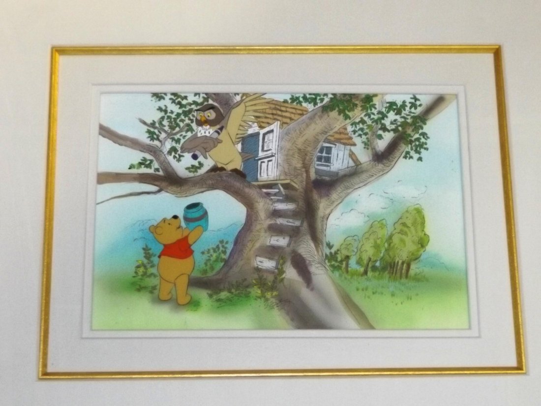 Winnie the Pooh and Owl on Production Backgound. (1 of 4)