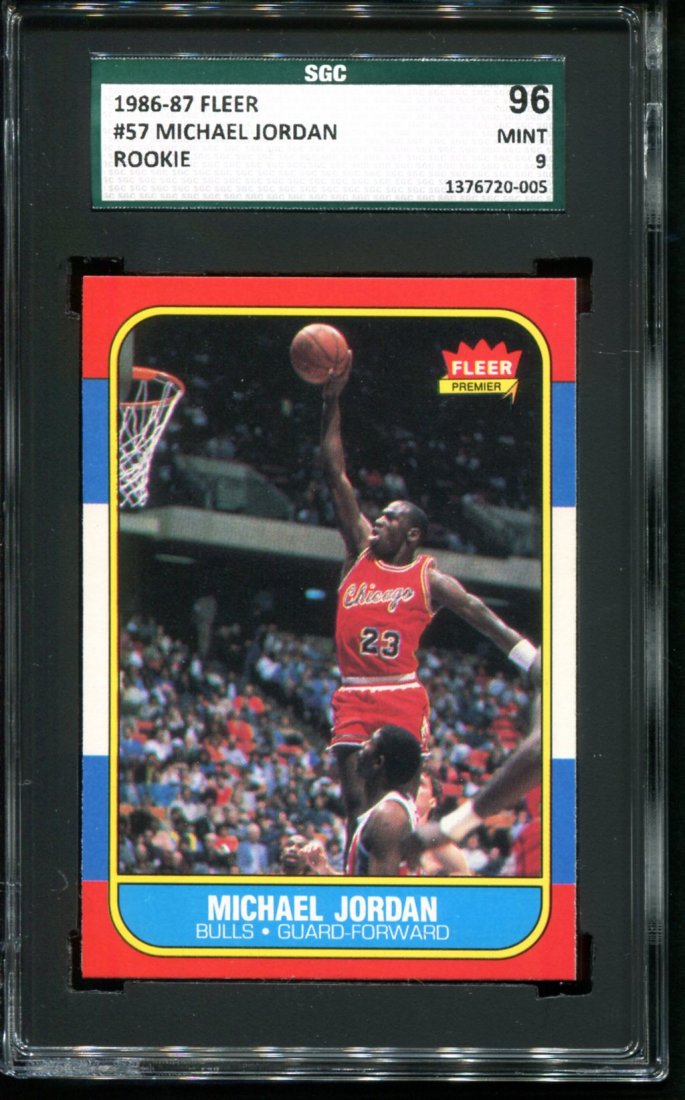 1986-87 Fleer #57 Michael Jordan Rookie SGC 96 (1 of 2)