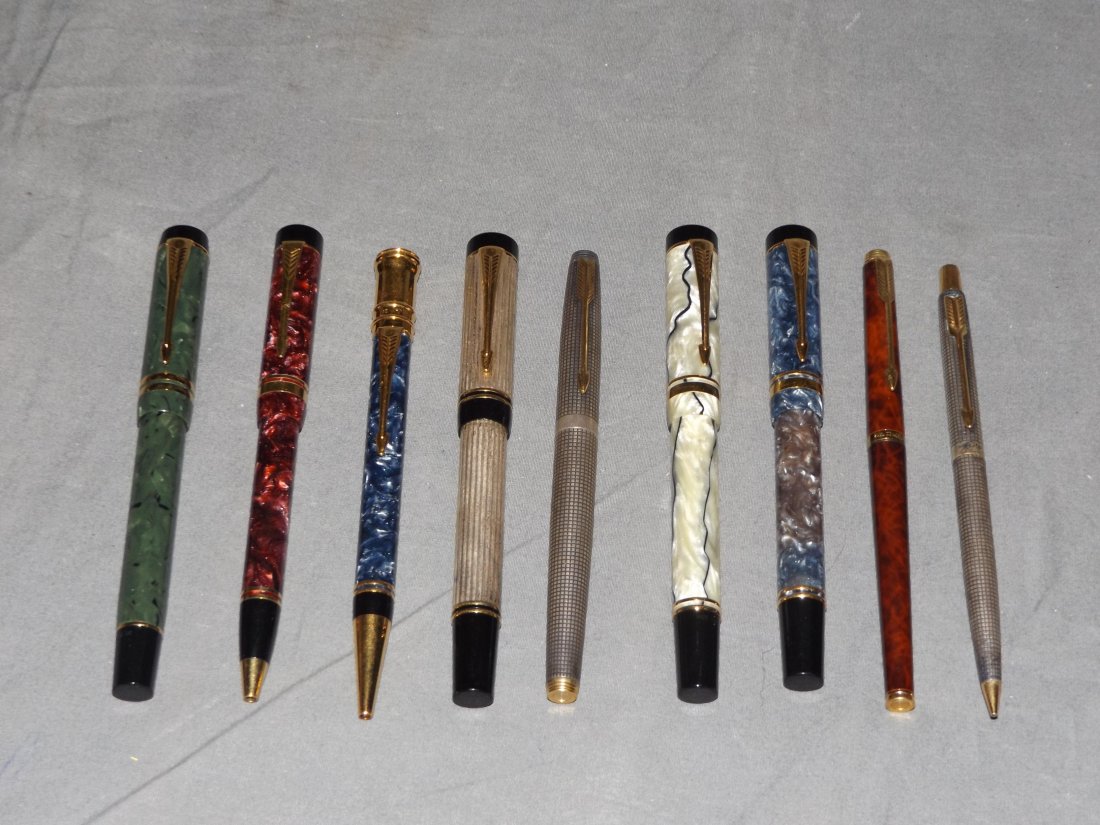 Lot of 9 Parker Pens (1 of 3)