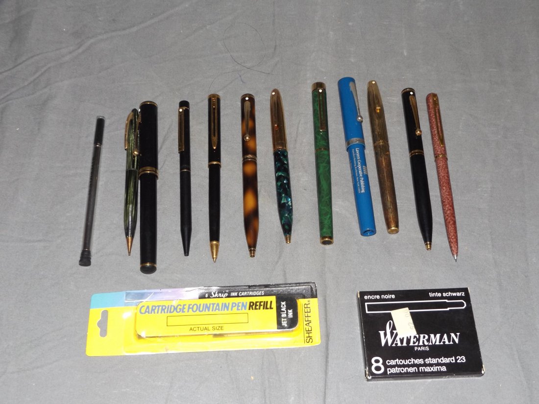 Lot of 11 Sheaffer and Waterman Pens (1 of 3)