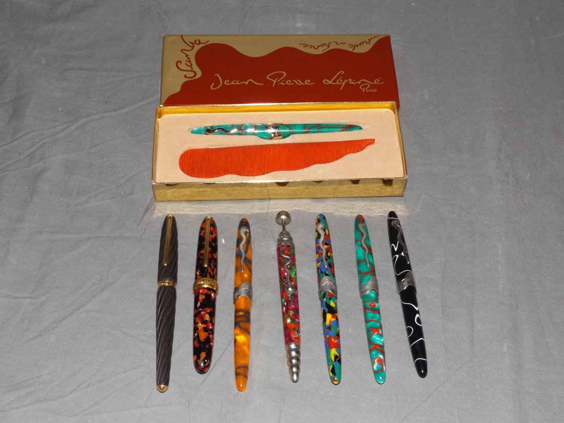 Lot of 8 Pierre Lepine Pens: Lot of 8 Pierre Lepine pens; 7 loose, 1 in box. Untested.