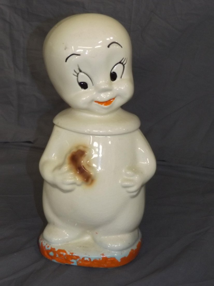 American Bisque Casper The Ghost Cookie Jar. (1 of 3)