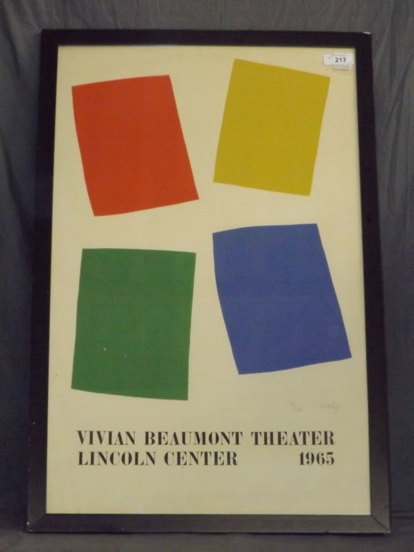 Lithograph, Poster, 20/100, Signed Ellsworth Kelly (1 of 5)