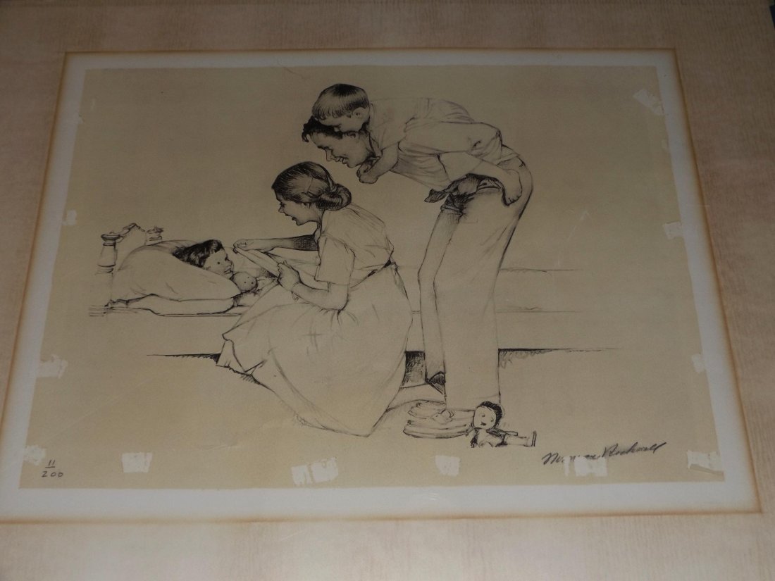 Norman Rockwell Lithograph Pencil Signed & Number. (1 of 4)