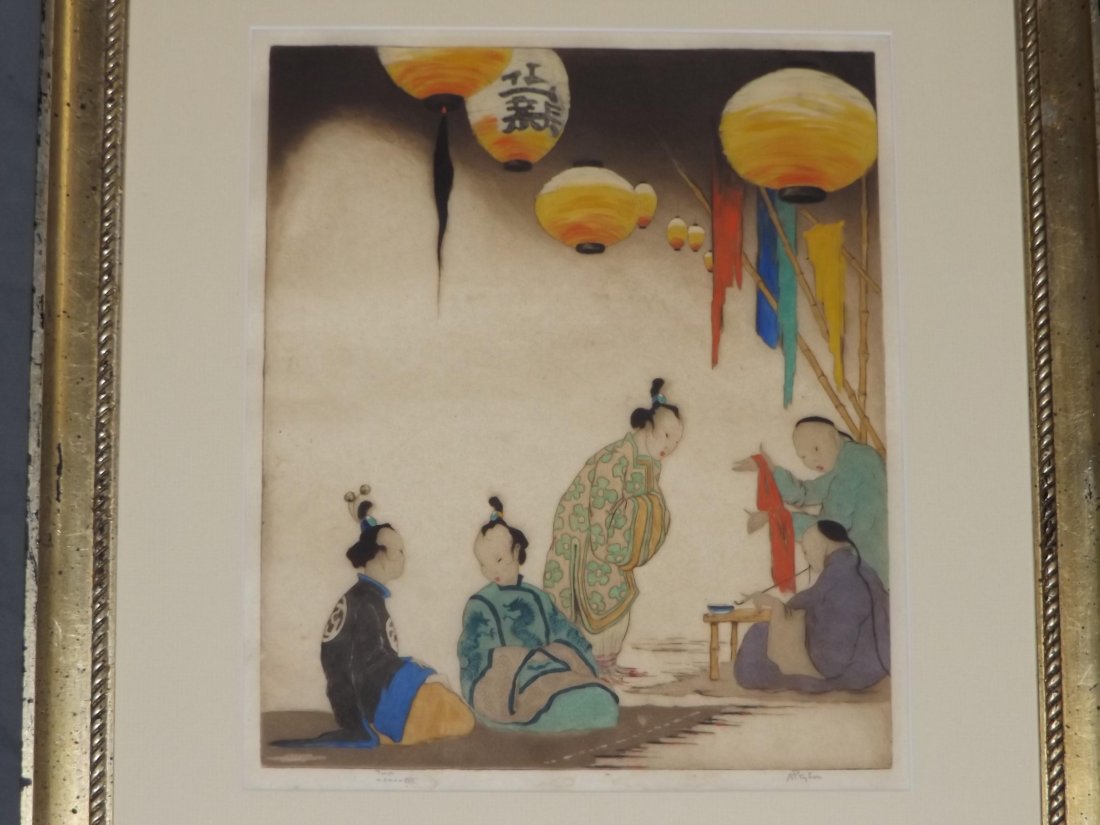 Dorsey Potter Tyson, Hand Colored Etching (1 of 3)