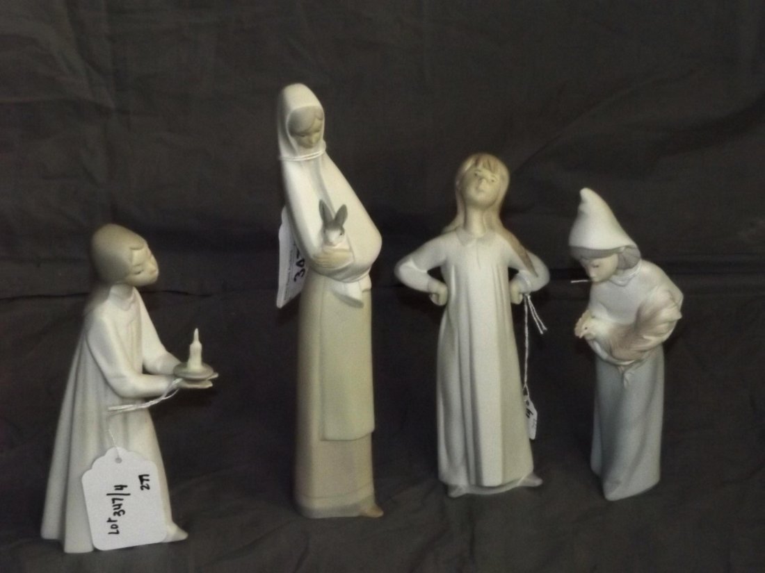 (4) Figurines.  Lladro/Nao Included. (1 of 3)