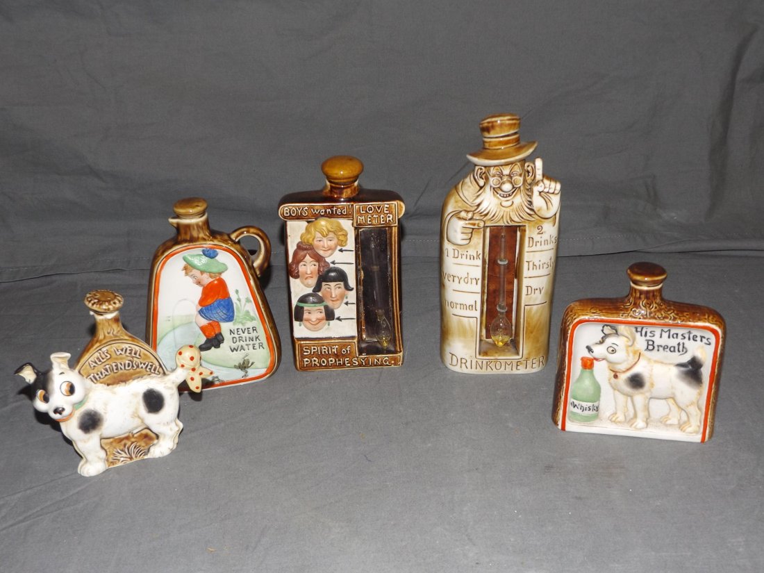 (5) Schafer & Vater Figural Liquor Bottles (1 of 2)