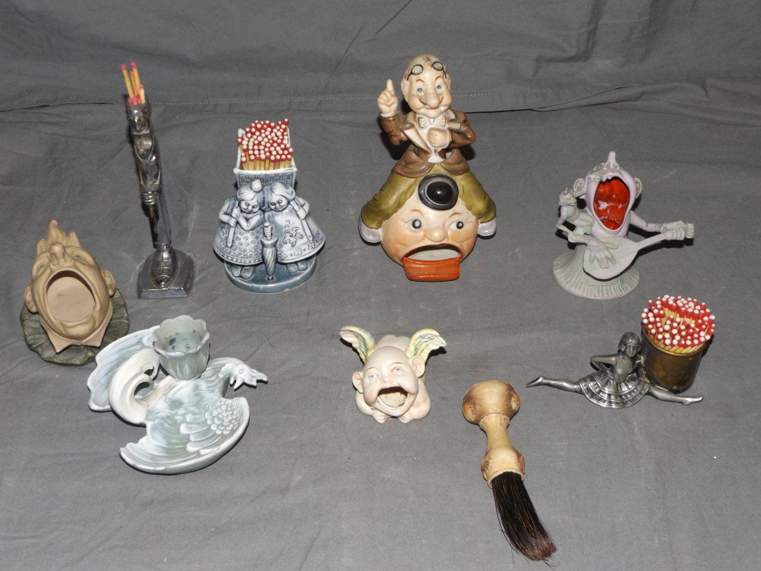 Lot of Figural Ashtrays & Matchstick Holders (1 of 3)