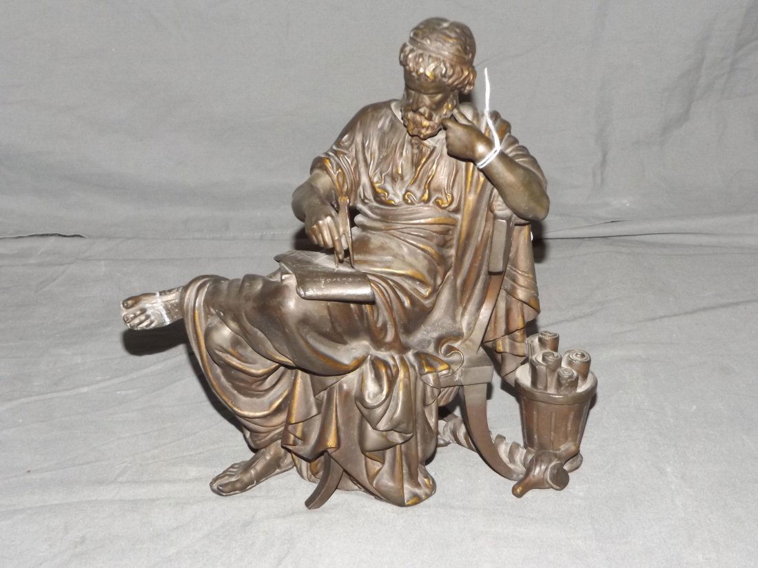 White Metal Statue, Roman Figure (1 of 5)