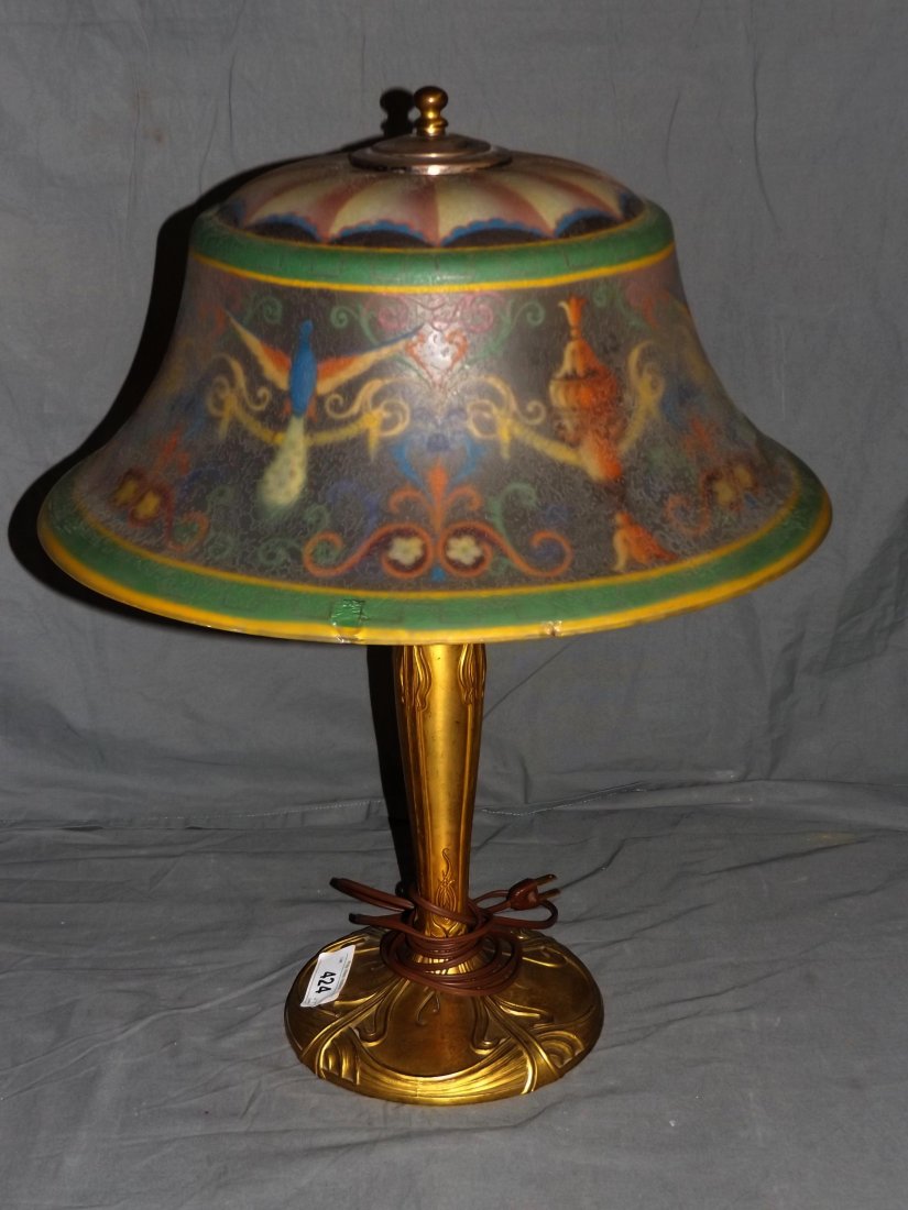 Pairpoint Lamp Reverse Painted. (1 of 8)