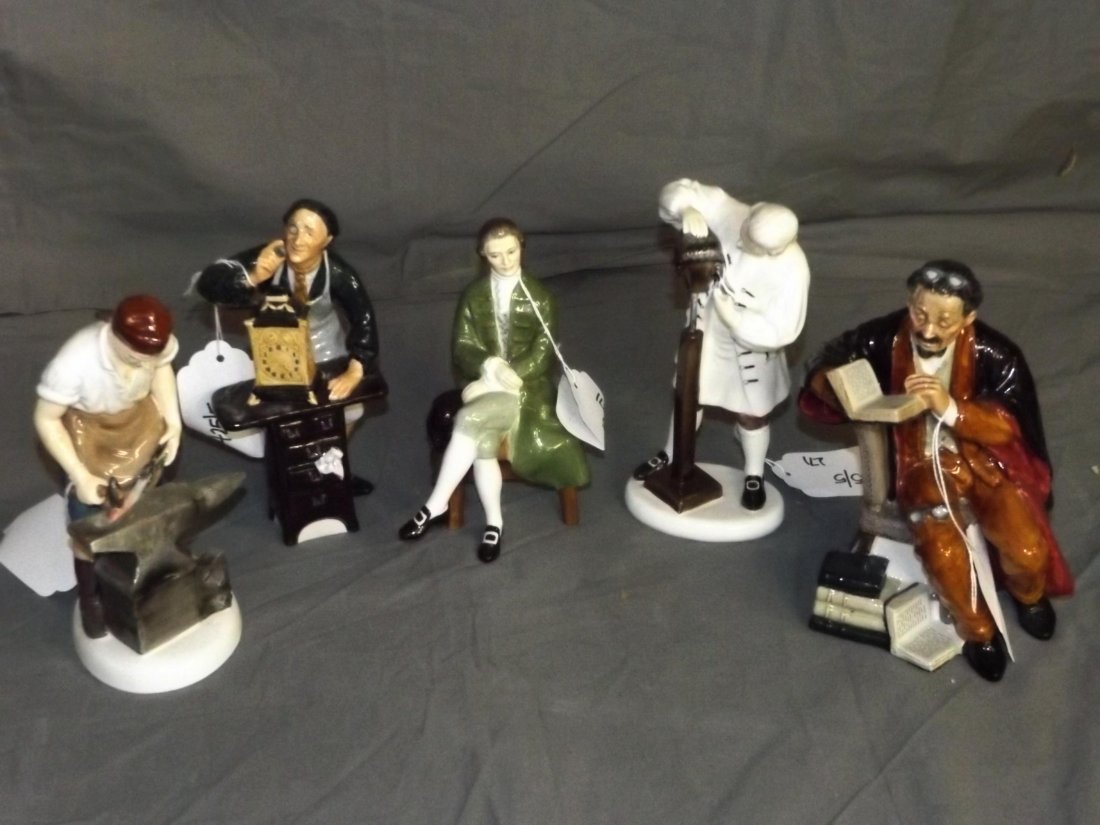 Royal Doulton Figurines.  Lot of 5. (1 of 3)