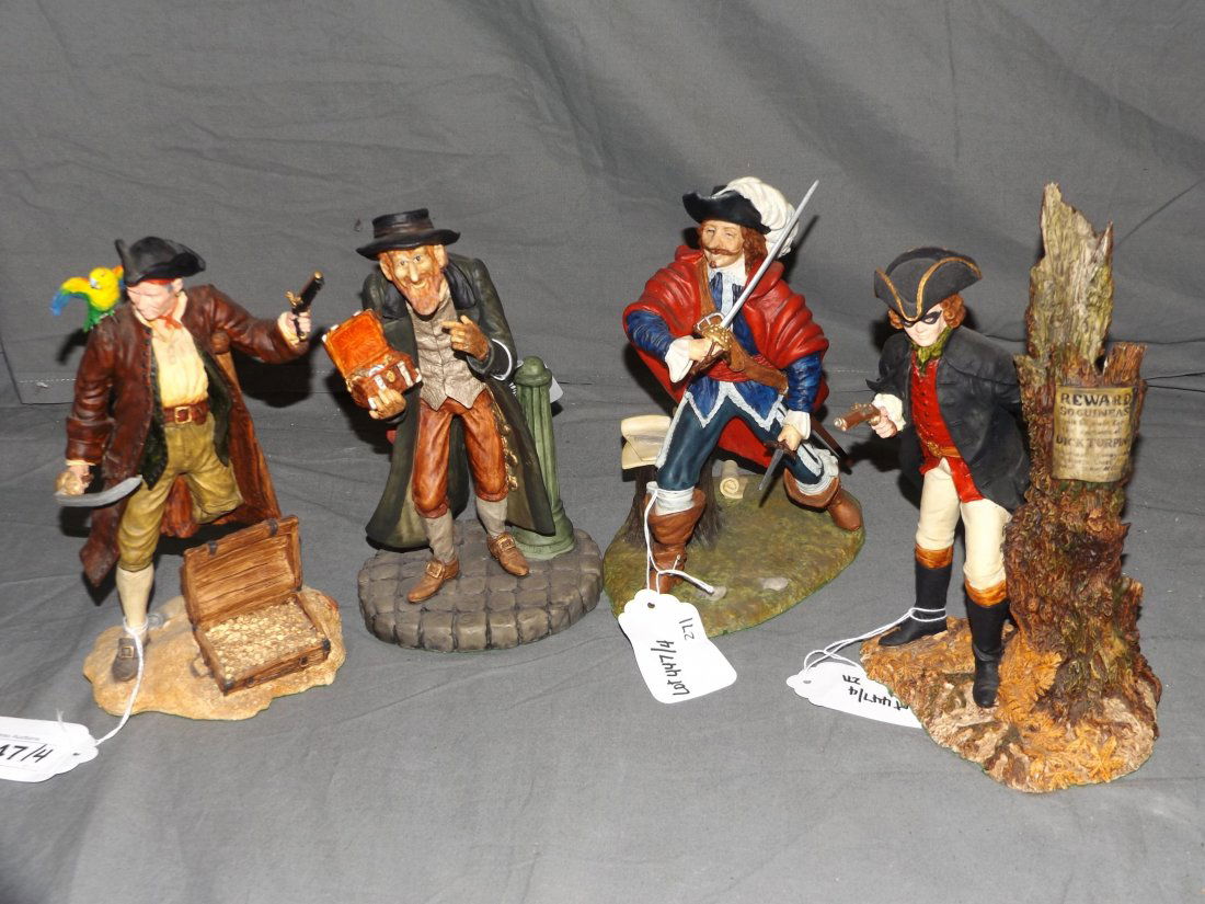 (4) Royal Doulton Male Figural Statues. (1 of 3)