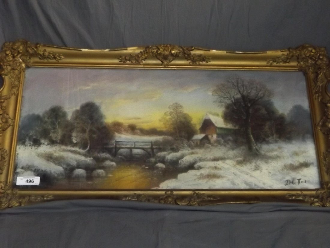 Snow Scene Pastel Landscape (1 of 5)