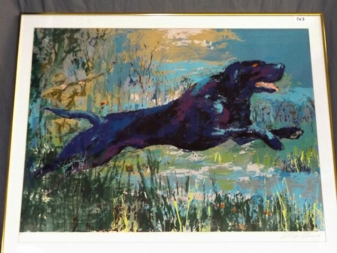 Leroy Neiman. "Black Labrador" Serigraph (1 of 3)