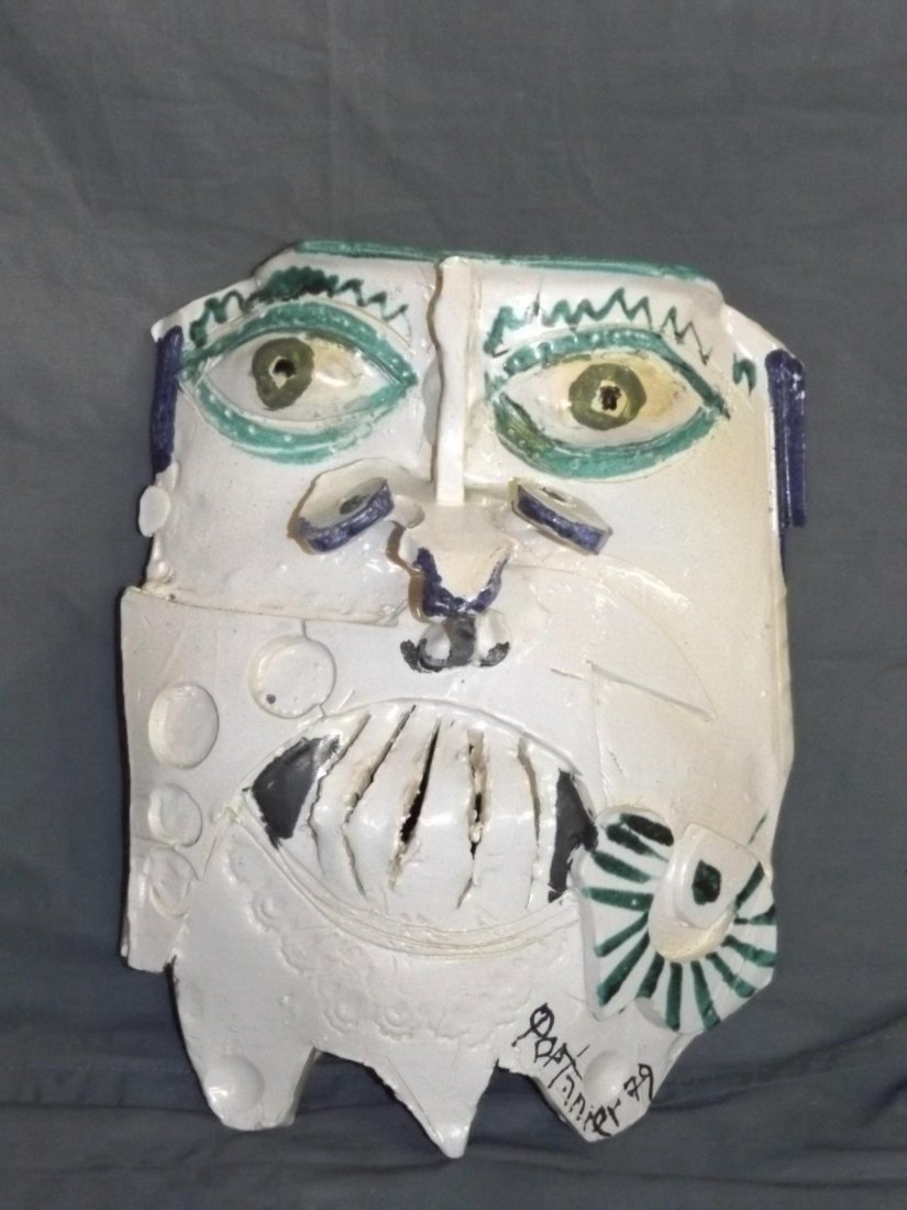 Gilbert Portanier. Pottery Mask. (1 of 3)