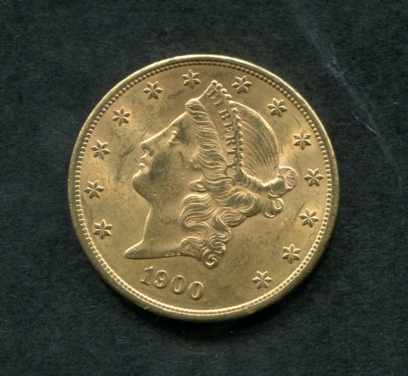 Twenty Dollar Liberty Head Gold Piece.: 1900. This lot is being offered on behalf of the New York County Public Administrators Office from the Estate of Ronny Raphael (120417)