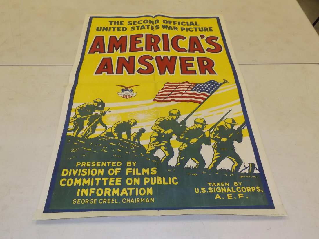 America's Answer WW 1 Poster. (1 of 3)