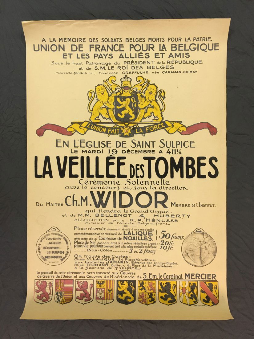 WW 1 Poster. Union De France. (1 of 3)