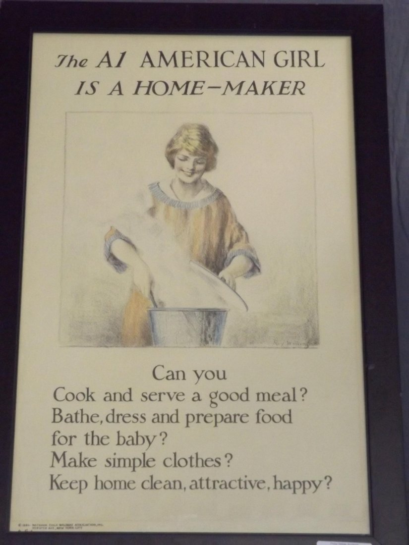 1924 National Child Welfare Poster, American Girl (1 of 3)