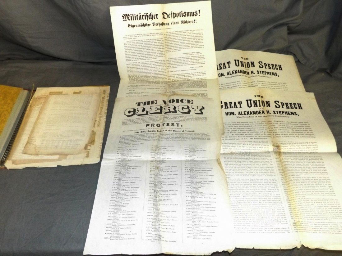 Lot of 19th Century Broadsides. (1 of 4)