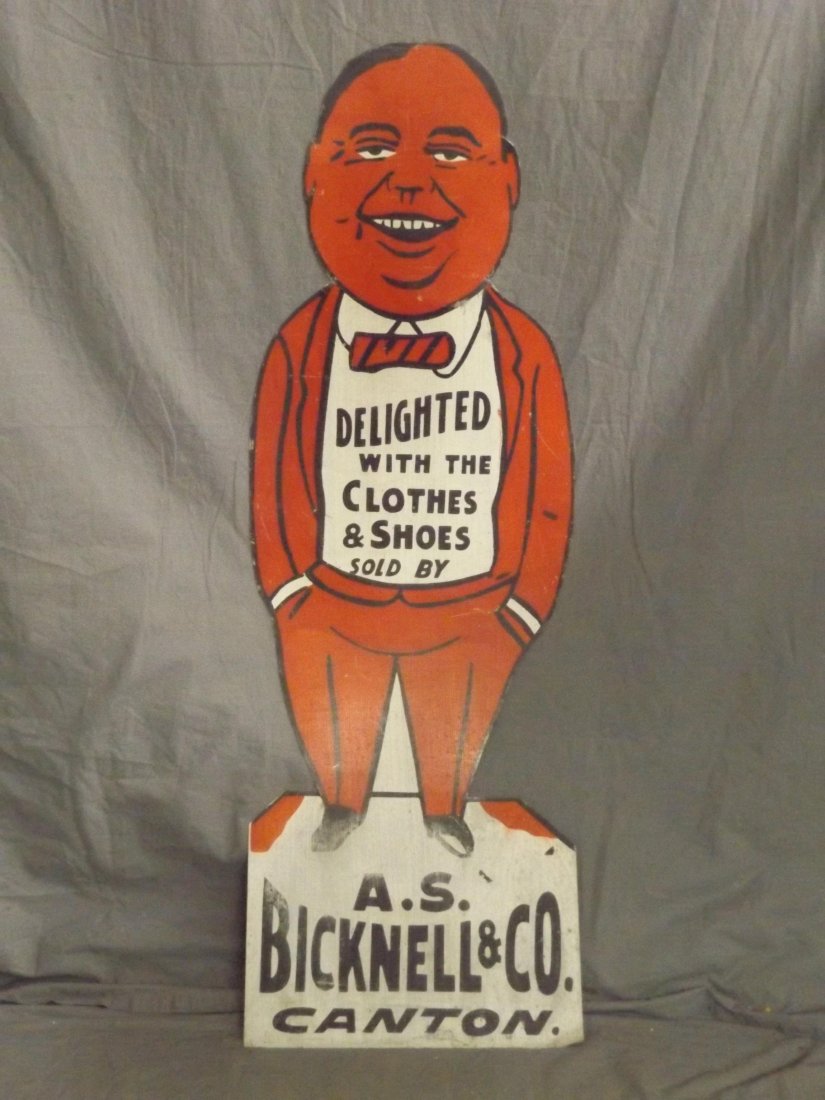 Tin Litho Shoe and Clothes Sign. (1 of 3)