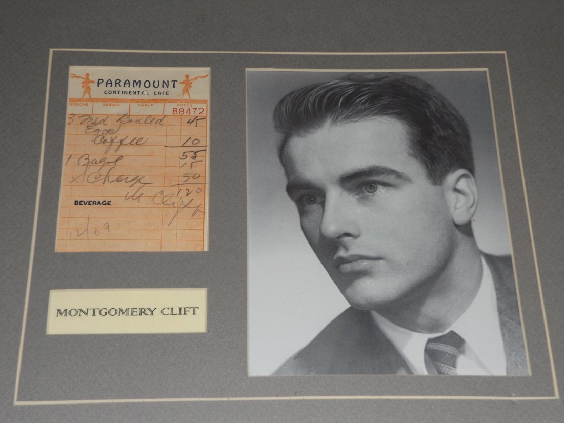 Montgomery Clift. Signed Restaurant Check (1 of 2)