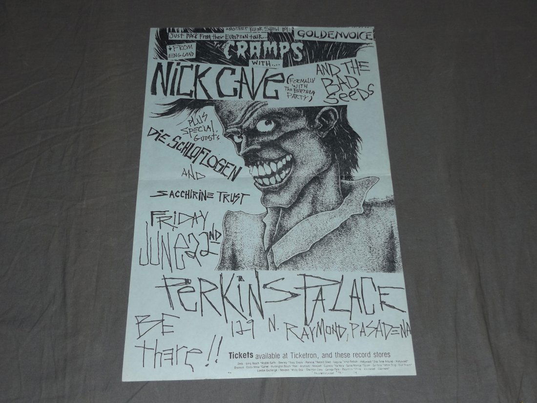 1970/80's Punk Rock Poster, The Cramps (1 of 2)
