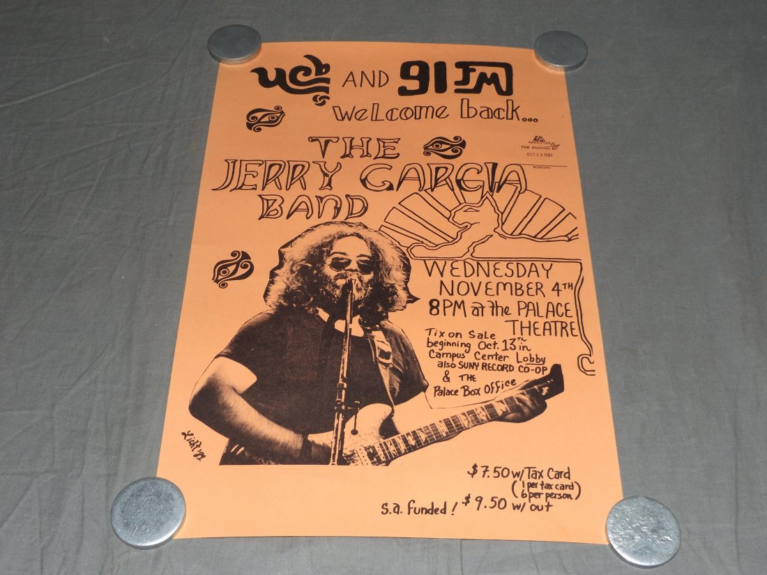 1981 Jerry Garcia Band Palace Theatre Poster (1 of 2)