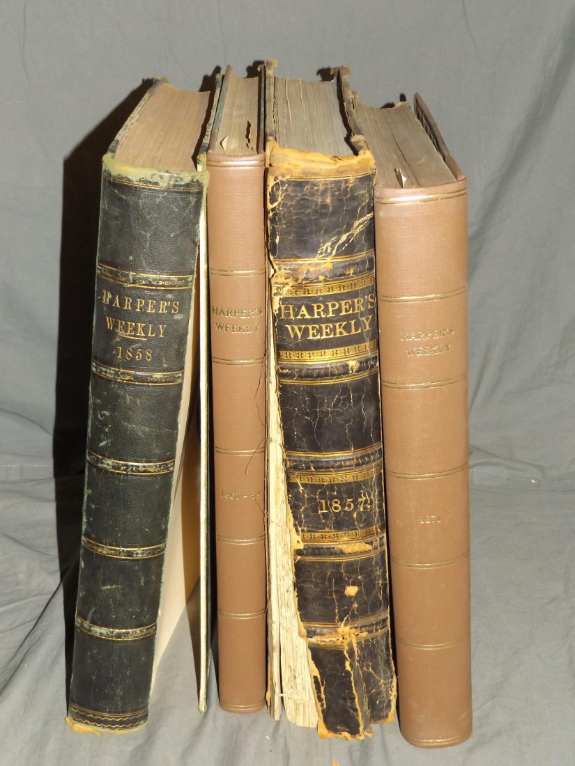 Harpers Weekly Bound Volume Lot (1 of 5)