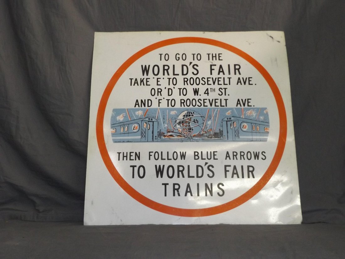 1964-65 New York World's Fair Tin Subway Sign (1 of 2)