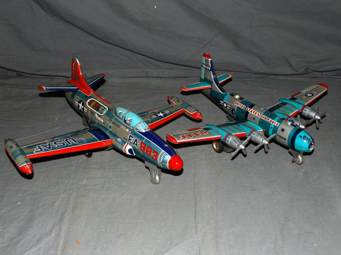 Lot of Two Tin Litho Airplanes. (1 of 4)