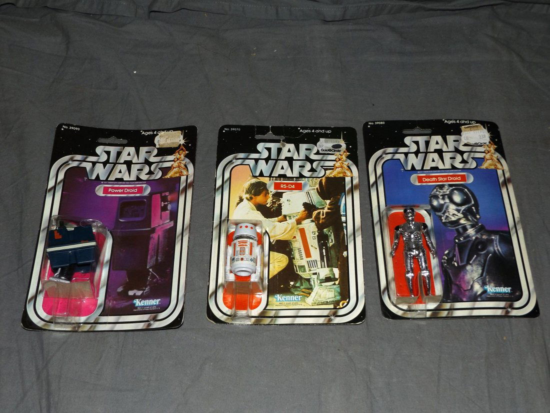 (3) Star Wars 21 Back Action Figures on Cards (1 of 2)