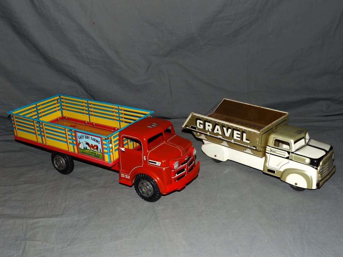 Lot of 2 Tin Litho Trucks (1 of 3)