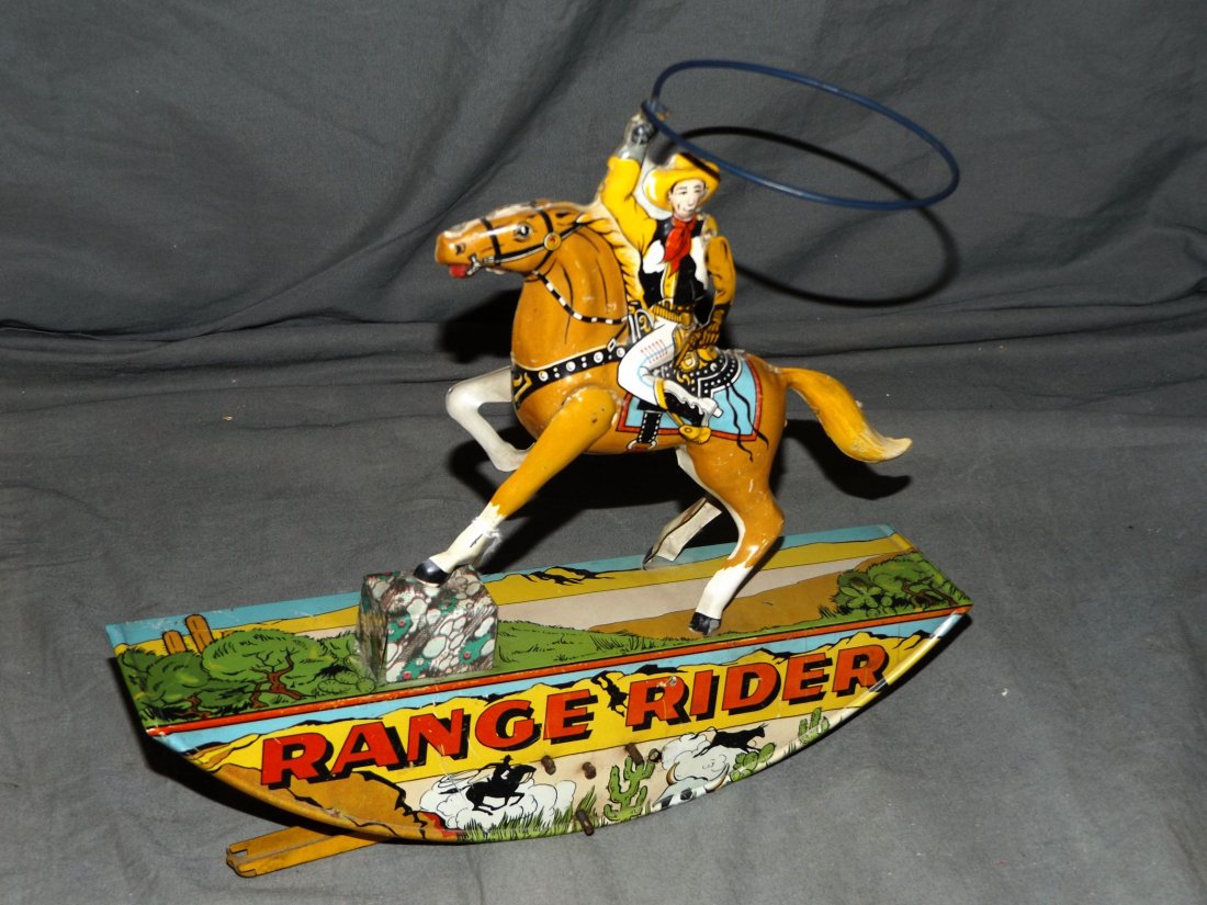 Marx Tin Litho Windup Range Rider Toy (1 of 2)