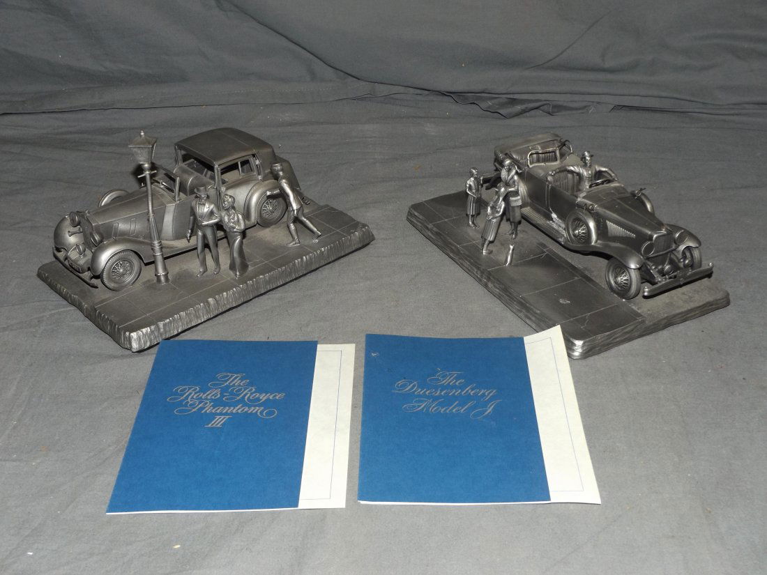 2 Franklin Mint Pewter Automobile Sculptures. (1 of 5)