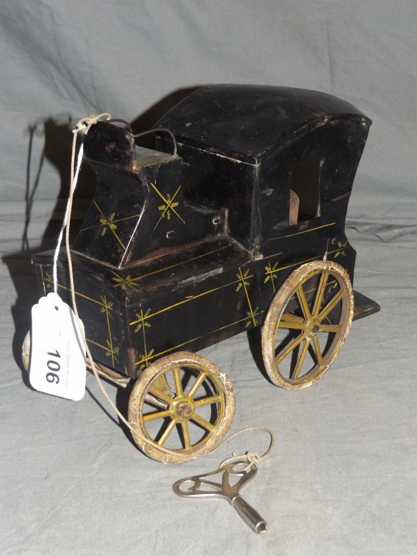 1890's Tin Converse Clockwork Hansom Cab (1 of 5)