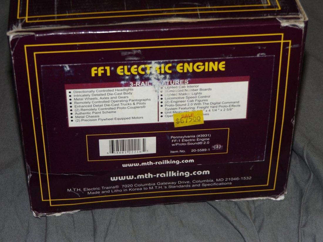 MTH 20-5589-1 Pennsylvania FF-1 Engine w/Proto 2.0 (1 of 2)