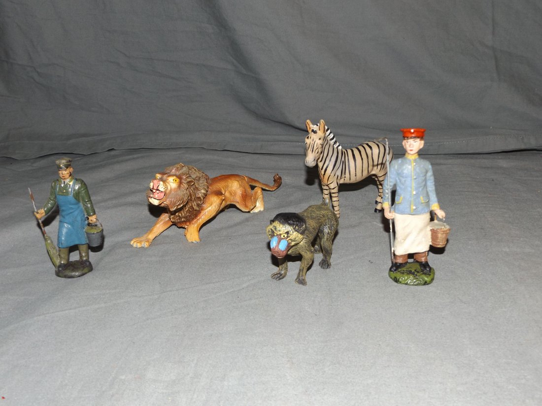 Early Composition Animal and Figure Lot. (1 of 2)