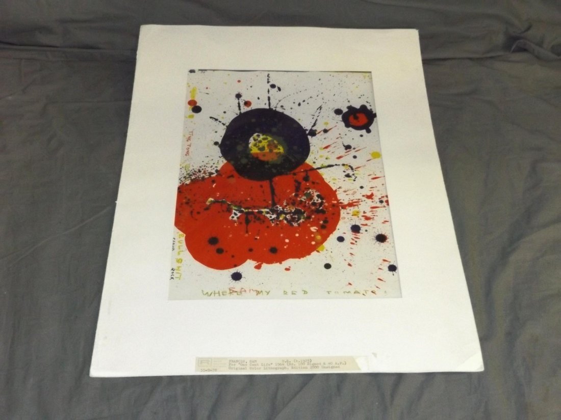 Sam Francis, Color Print "One Cent Life" (1 of 5)