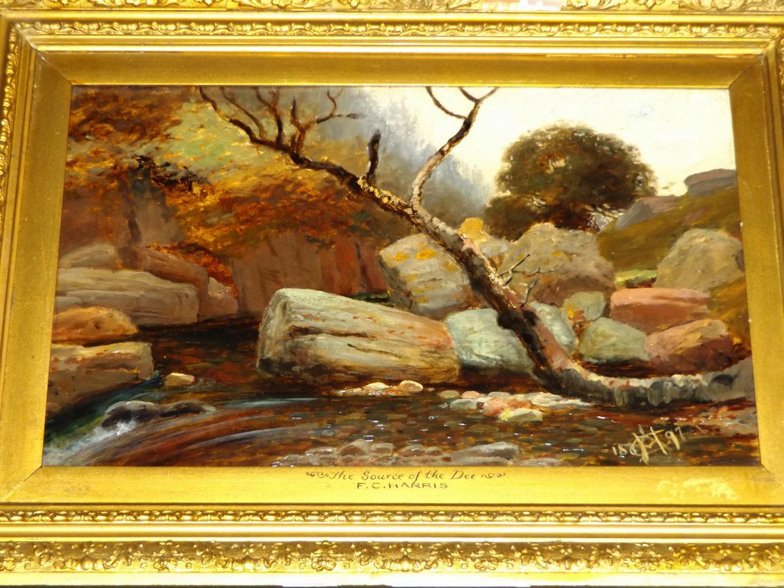F. C. Harris. Oil on Board Signed. (1 of 4)