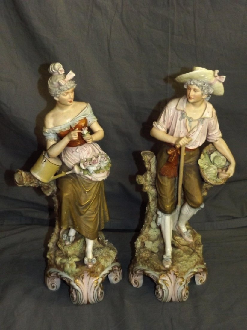 Pair of Royal Dux Statues. (1 of 7)