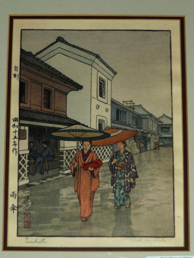 Toshi Yoshida, Signed Japanese Woodblock Print (1 of 3)