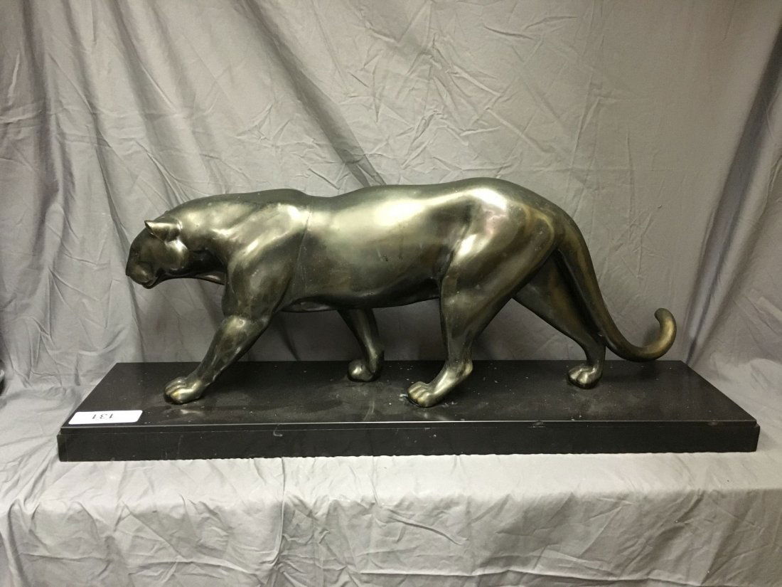 French Art Deco Panther Statue, Signed Rulas (1 of 3)