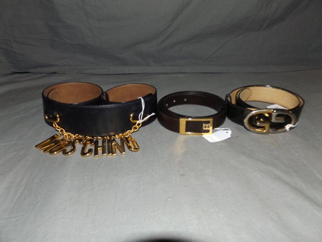 Mochino and Gucci Belts. Lot of 3 (1 of 4)